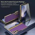For Samsung Galaxy Z Fold 6 5 4 3 Plating PC Slim Case with Screen Protector