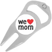 We Love Mom Golf Ball Marker Divot Repair Tool Bottle Opener