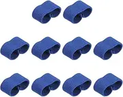 [uxcell] Elastic Belt Keepers, 10 Pack Strap Organizers Web Belt Loop Stays Backpack Strap Holder for 1.6" Wide Belts/Straps, Blue