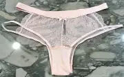 NEW Victoria Secret Very Sexy Lace & Mesh Cutout Cheeky Panty Millennial Pink XL