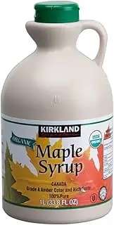 Kirkland Signature Organic 100% Pure Maple Syrup Canada Grade A, 1L (3.8 FL OZ)