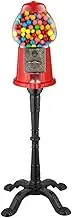 6260 Great Northern 15" Vintage Candy Gumball Machine & Bank with Stand - Everyone Loves Gumballs!, Red