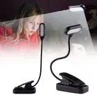 Travel Flexible Portable Clip On LED Reading Night light Lamp Clip Battery