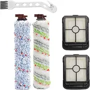 Vacuum Filter & Brush Roll Set for Bissell Crosswave 1866 1868 1926 1785 2203F Compatible Carpet Brush Roller
