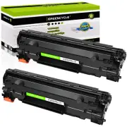 2 Pack CF283X 83X Black Toner Cartridge Compatible For HP LaserJet M201dw M225dn