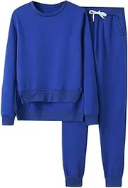 [Generic] Romper plus Size Sweatshirt Trousers Set Two- Suit Crop Tops + Pants Apparel Size