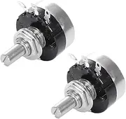 2X Rotary Taper Carbon Potentiometer with Diameter with Knob, RV24YN 20S B502 5K Ohm