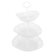 Round Three Tiers Cake Display Stand European Style Fruit Plates Party Serving