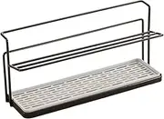 Bottle Drying Rack 2-Tier Thicken Cup Drying Rack Baby Bottle Storage with Detachable Drain Tray 15.8x4.5x7.7 Inch Water for Kitchen Counter Cup Storage, Black-