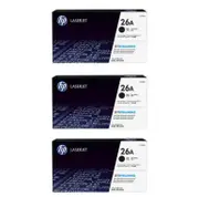 HP 26A Toner Cartridges Value Pack - Includes: [3 x Black]