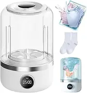 Portable Underwear Washer, Rechargeable Cordless Deep Cleaning Mini Washer Machine, 3 Modes Cleaning Small Washing Machine for Bras/Underwear/Socks for Travel, Camping, RV & Dorms