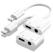 Apple MFi Certified 2 Pack Lightning to 3.5mm Headphones Jack Adapter for