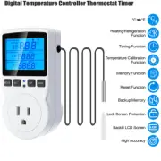 Digital Temperature Controller Thermostat Timer Outlet Plug Day/Night Control US