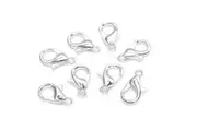 10pcs Silver Necklace Bracelet Keyring Swivel Parrot Lobster Clasp Hooks Clips Findings