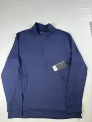 7 Diamonds Core Performance Pullover Mens Small Blue Quarter Zip Gym Active