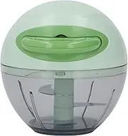 Generic Garlic Mincer, Garlic Slicer Mini Manual Chopper, Multifunctional Mincer, Hand Pull Chopper with Pull Cord for Vegetables Fruits Meat (Green #13)