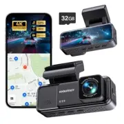 Dash Cam 4K Front Built-in WiFi GPS Dash Camera for Cars 3.2" IPS Screen Dash...
