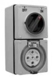 Clipsal 56-SERIES SURFACE SWITCHED SOCKET 500V 5-Pins Round ORANGE- 40A Or 50A
