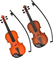 Abaodam Interactive Violin Plaything for Toddlers 2pcs Strings Musical Instrument Toys Boys and Girls Music Education Toy Plastic Violin Set