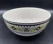 Anthropologie Garden Tile Bee Cereal Soup Bowl 6.5”x3” New In Box
