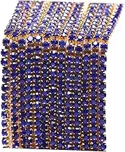 LALAFINA 10m Blue Rhinestone Chain Trim Crystal Rhinestone Close Chain for Jewelry Crafts DIY Decorations