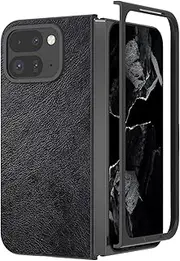 [RUNGOS] for Google Pixel 9 Pro Fold [Slim Fit] [PU Leather Touch Feel] [Support Wireless Charging] Sturdy Protective Case, Lightweight Phone Bumper Cover 2024