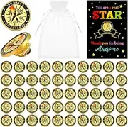 [DAVAXI] 50 Set Employee Appreciation Gifts Bulk 50 Employee of The Month Lapel Pin 50 Thank You Cards 50 Bags You Make A Difference Performance Reward Plated Pin Thank You Recognition Gifts for Coworker Team,
