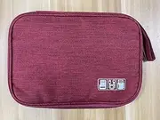 ANNESA Watch Bands Storage Bag, Organizer Holds 10 Watch Bands Waterproof Portable Electronics Travel Watch Straps Carrying Case, Watch Band Storage Bag for Most Sizes of Watch Bands (Red)