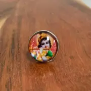Krishna Yoga Meditation Sanskrit Adjustable Fashion Ring