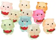 POPETPOP 10pcs Miniature Pig Figurines Cute Resin Piggy Statues for Desk Garden Home Decor Durable Micro Landscape Ornaments Luminous Pig Models for Creative Decoration