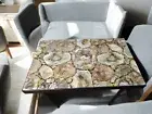 Petrified Wood Tabletop Unique Fossilized Wood Slab for Dining Table Decor