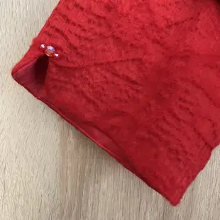 Ona  許瓊珠設計師 紅色 珠鍊 七分袖 媽媽裝（二手）原價5000，可議價！