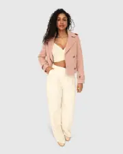 [Belle & Bloom] Better Off Military Peacoat - Blush