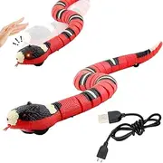Robot Snake Toy - Remote Control Electric Reptile, Realistic Threthering Snake LED Eyes | Fun Interactive Tricks Pet Toys, Educational Animals for Kids Boys Girls Indoor Play