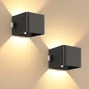 2 Pack Motion Sensor Wall Light, 5000Mah Rechargeable Battery Powered Wall Lamp,