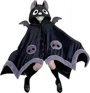Cute Halloween Wearable Blanket Hoodie | Cute Bat Design Blanket Hoodie Super Soft with Demon Wings - Nap Blanket, Comfortable Halloween Blanket for Cosplay, Home, Theme