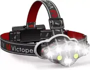 Super Bright LED Headlamp USB Rechargeable Headlight Flashlight Torch