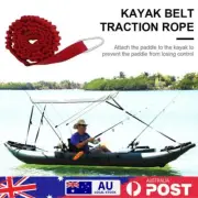 Elastic Kayak Paddle Leash Fishing Rod Lanyard Cord Tie Rope with Safety Hook