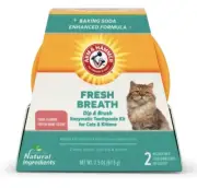 Dip & Brush Fresh Breath Enzymatic Toothpaste Kit for Cats and Kittens NEW