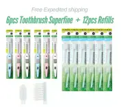 KISS YOU Ionic toothbrush Superfine Regular 6 pcs Main brush +12 pcs refills
