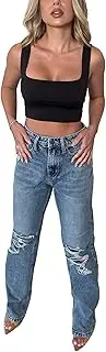 [Generic] KAPARA Women's Crop Top Tank Top Bodycon Seamless Workout Exercise Shirt Yoga
