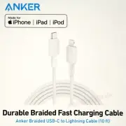 Anker 322 USB-C to Lightning Connector Braided Cable MFi Certified 10ft iPhone