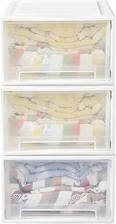 [Traderight] Group Storage Drawers Set Cabinet Tools Clothes Organiser Box Chest Drawer Plastic Stackable Wardrobe Container Large Capacity 3PK/32L