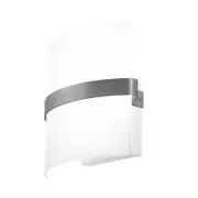 Brilliant 20cm Kota Frost Glass With Satin Nickle Details Wall Light Sconce