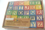 NEW SEALED 26 Classic Alphabet Wooden Blocks -Set ABC Learn & Play Age 4+