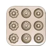Donut Mold - Carbon Steel Donut Tray Nonstick Bakeware Mold for Kitchen | Heat Resistant Baking Shaper Cake Making Supplies for Bakery, Kitchen, Work with Oven Fryer