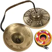 JOINPAYA Cymbal Bell for Meditation Yoga Cymbal Brass Bell Buddhism Religious Instrument