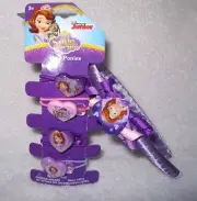 Disney's Sofia The First Princess 4 piece hair ponies and Sofia Headband-New!