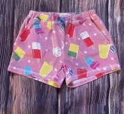 Girls MINI BODEN Sz 10y Toweling Shorts Floral Ice Cream Print Pull On Terry NWT