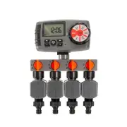 4-Outlet Water Tap Faucet Hose Timers AUTO Digital Controller Garden Lawn Yard